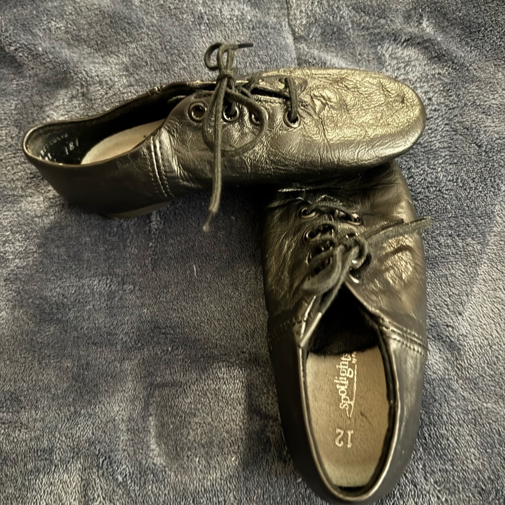 Kids Black Lace-Up Dance Shoes by Spotlight